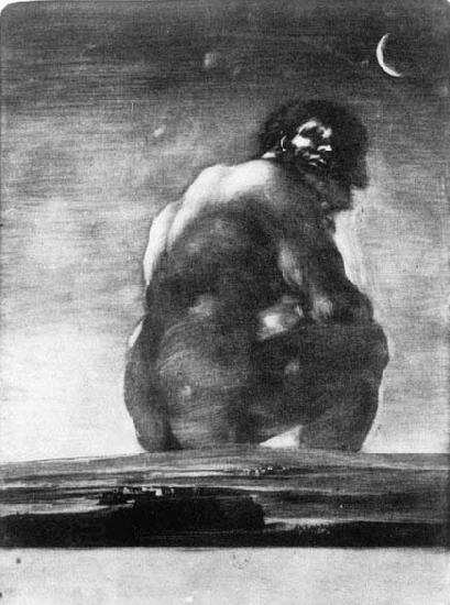 Francisco de goya y Lucientes The Colossus oil painting picture